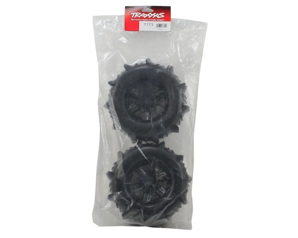 X-Maxx Pre-Mounted Paddle Tires & Wheels (2) (Black) on Sale