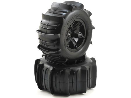 X-Maxx Pre-Mounted Paddle Tires & Wheels (2) (Black) on Sale