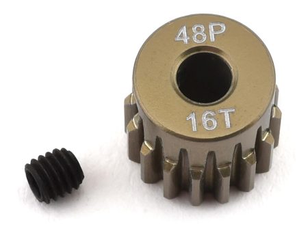 48P Lightweight Hard Anodized Aluminum Pinion Gear (3.17mm Bore) (16T) Online