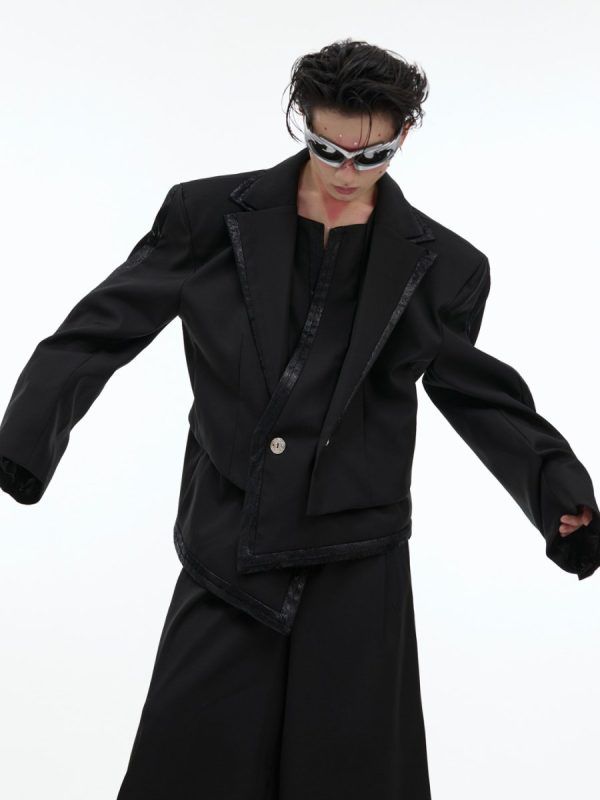 【CulturE】 Double Layered Irregular Jacket + Bottoms na1457 Online Sale