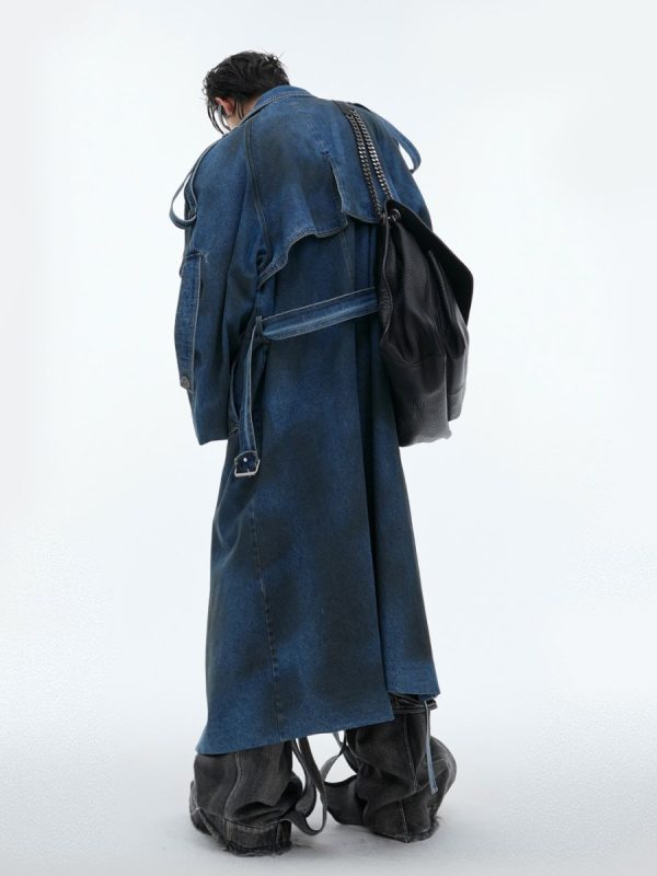 【CulturE】 vintage washed denim coat  na1455 Supply