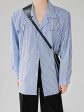 【HOHO】Striped Blue Loose Shirt na1351 Online Hot Sale