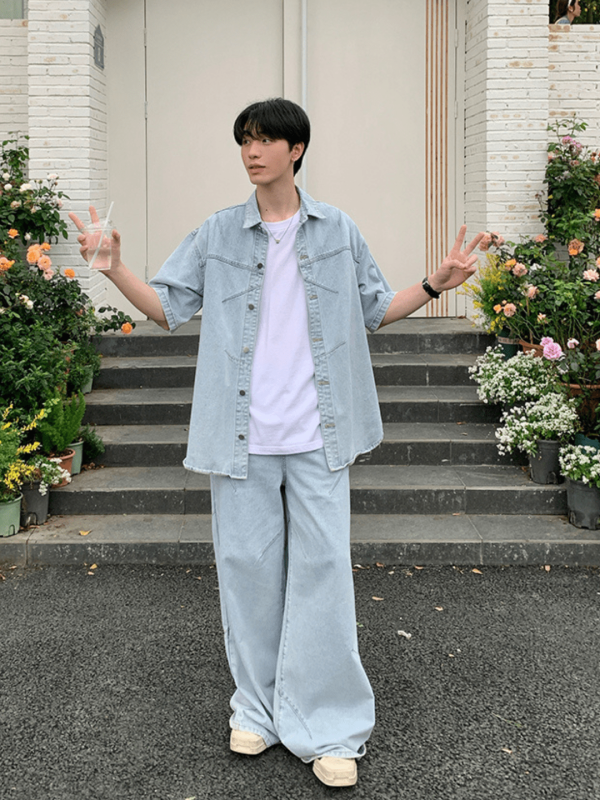 [ONELYC1NS] washed denim tops + bottoms na1081 Supply