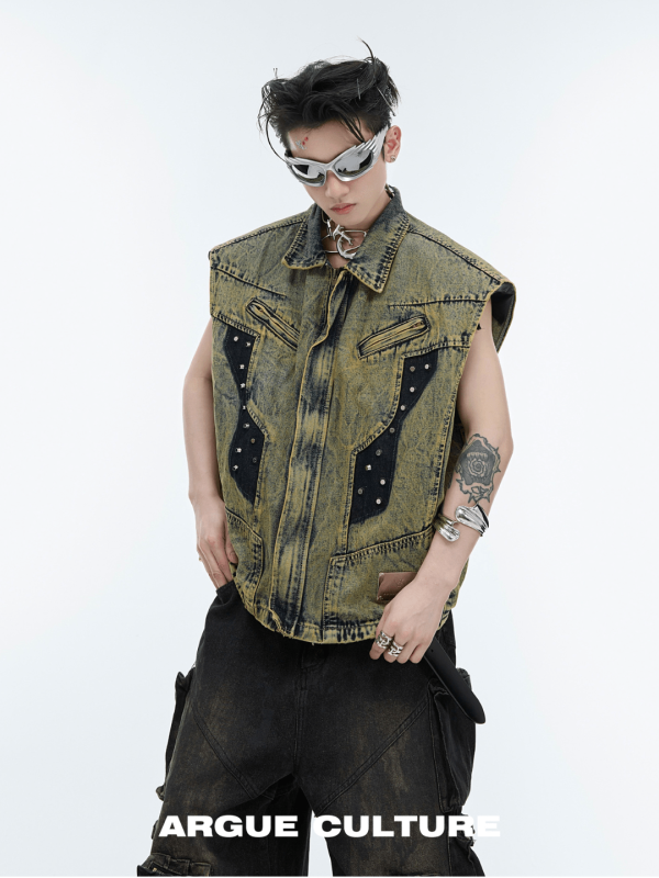 【CulturE】Heavy sleeveless jacket na1309 Online Hot Sale