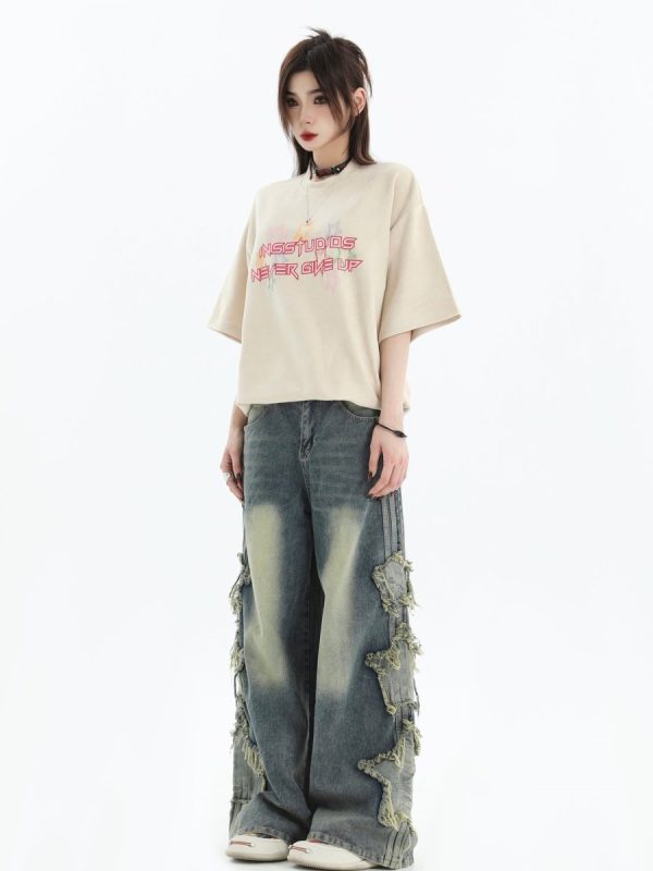 【INSstudios】Loose Three Stripes Long Pants na1468 on Sale