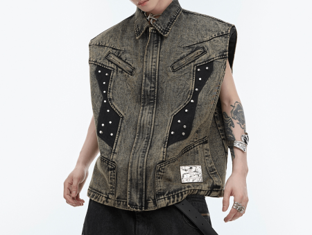 【CulturE】Heavy sleeveless jacket na1309 Online Hot Sale