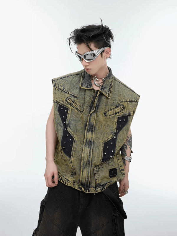 【CulturE】Heavy sleeveless jacket na1309 Online Hot Sale