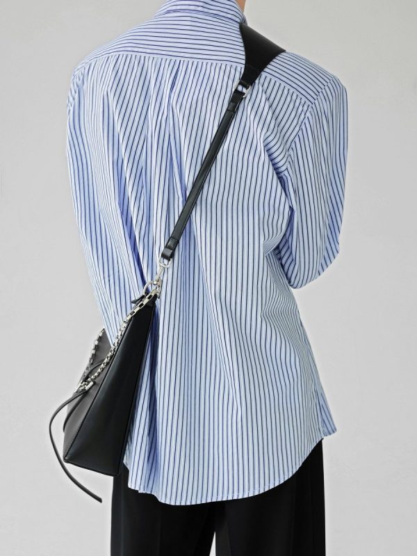 【HOHO】Striped Blue Loose Shirt na1351 Online Hot Sale