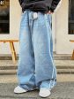 [FLAT ROOM] Track super wide jeans 2color  FL23 For Discount