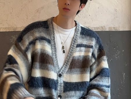 【JH HOMME】 striped cardigan  na1490 Sale