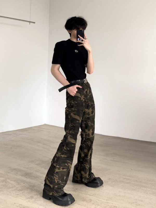 【AutumnWind】camouflage slim work pants na1370 Online