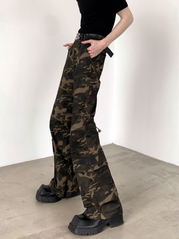 【AutumnWind】camouflage slim work pants na1370 Online