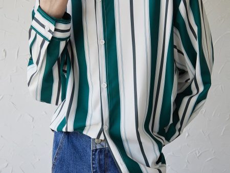 [DAZIONSED] STRIPE LONG SHIRT NA135 For Sale