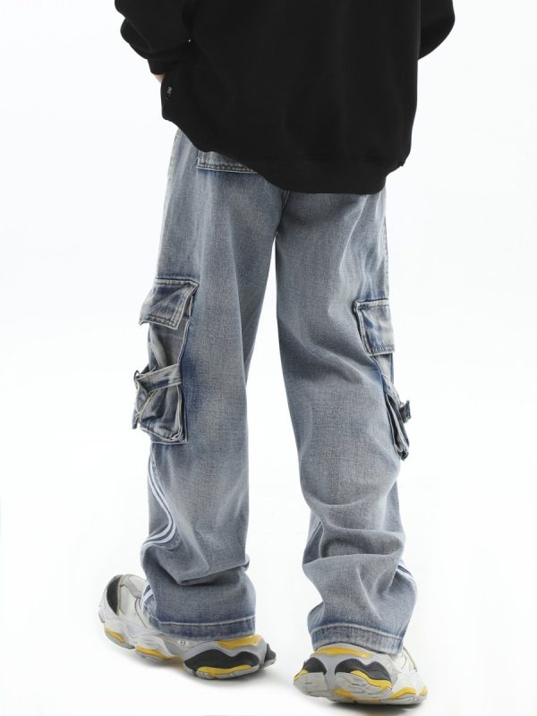 【INSstudios】striped  jeans  na1466 Hot on Sale