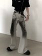 【AutumnWind】black and white jeans  na1366 Discount