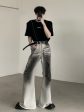 【AutumnWind】black and white jeans  na1366 Discount