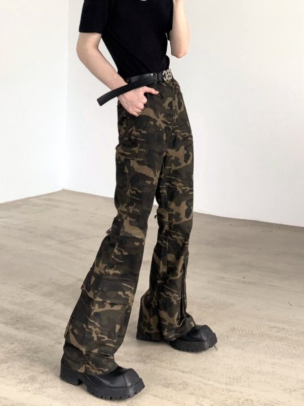 【AutumnWind】camouflage slim work pants na1370 Online