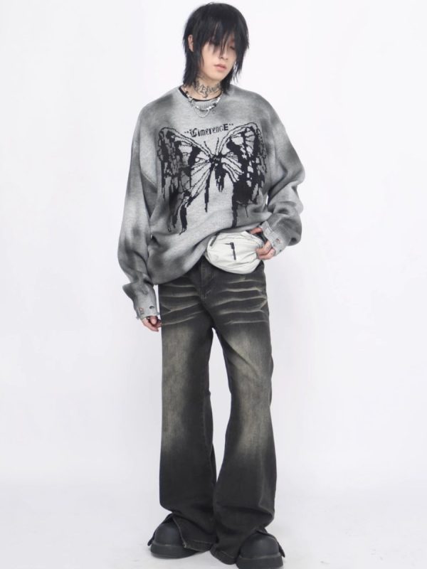 【Mz】broken holes sweater  na1474 Fashion