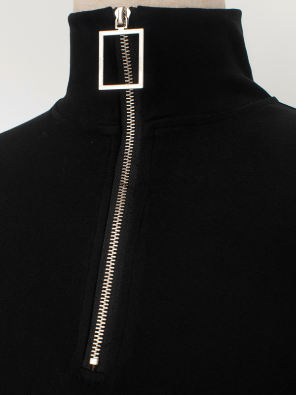 [North autumn X] zipper mid-neck sweater NA569 Online