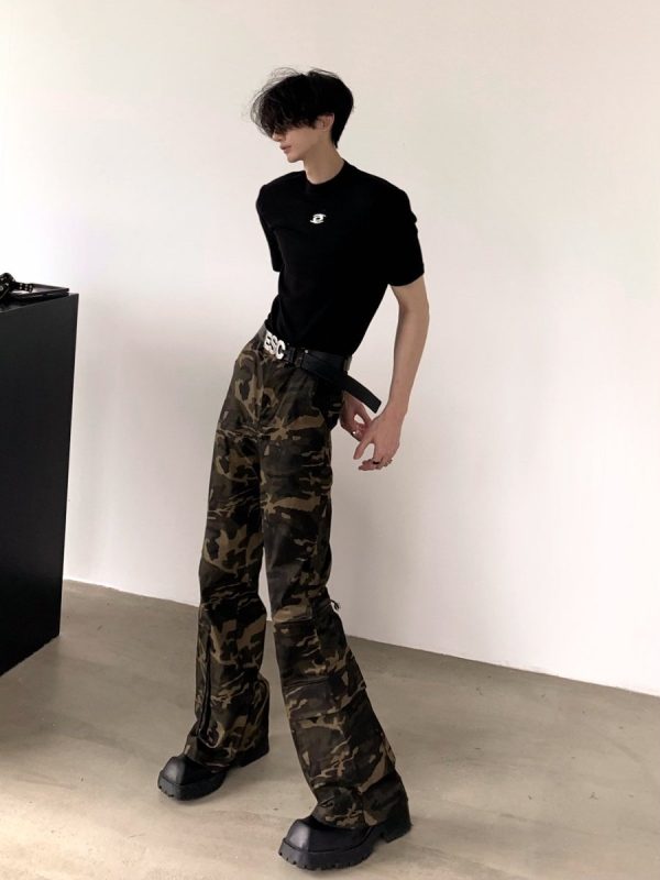 【AutumnWind】camouflage slim work pants na1370 Online