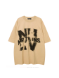 High street graffiti letters short-sleeved T-shirt  NA725 For Cheap