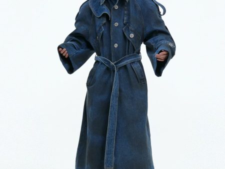 【CulturE】 vintage washed denim coat  na1455 Supply