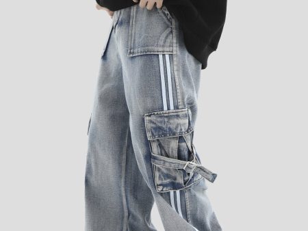 【INSstudios】striped  jeans  na1466 Hot on Sale