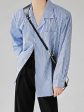 【HOHO】Striped Blue Loose Shirt na1351 Online Hot Sale