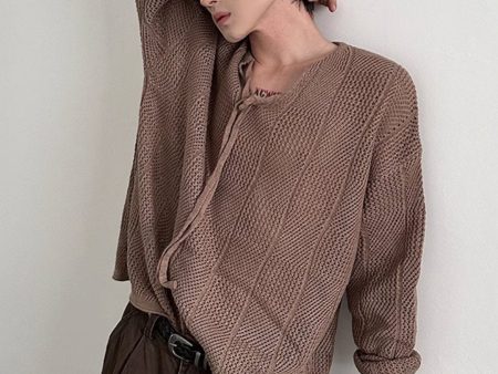 【GENESISBOY】V-Neck Loose Knit   na1339 Cheap