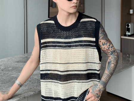 [CUIBUJU] Striped knitted undershirt  na1173 Fashion